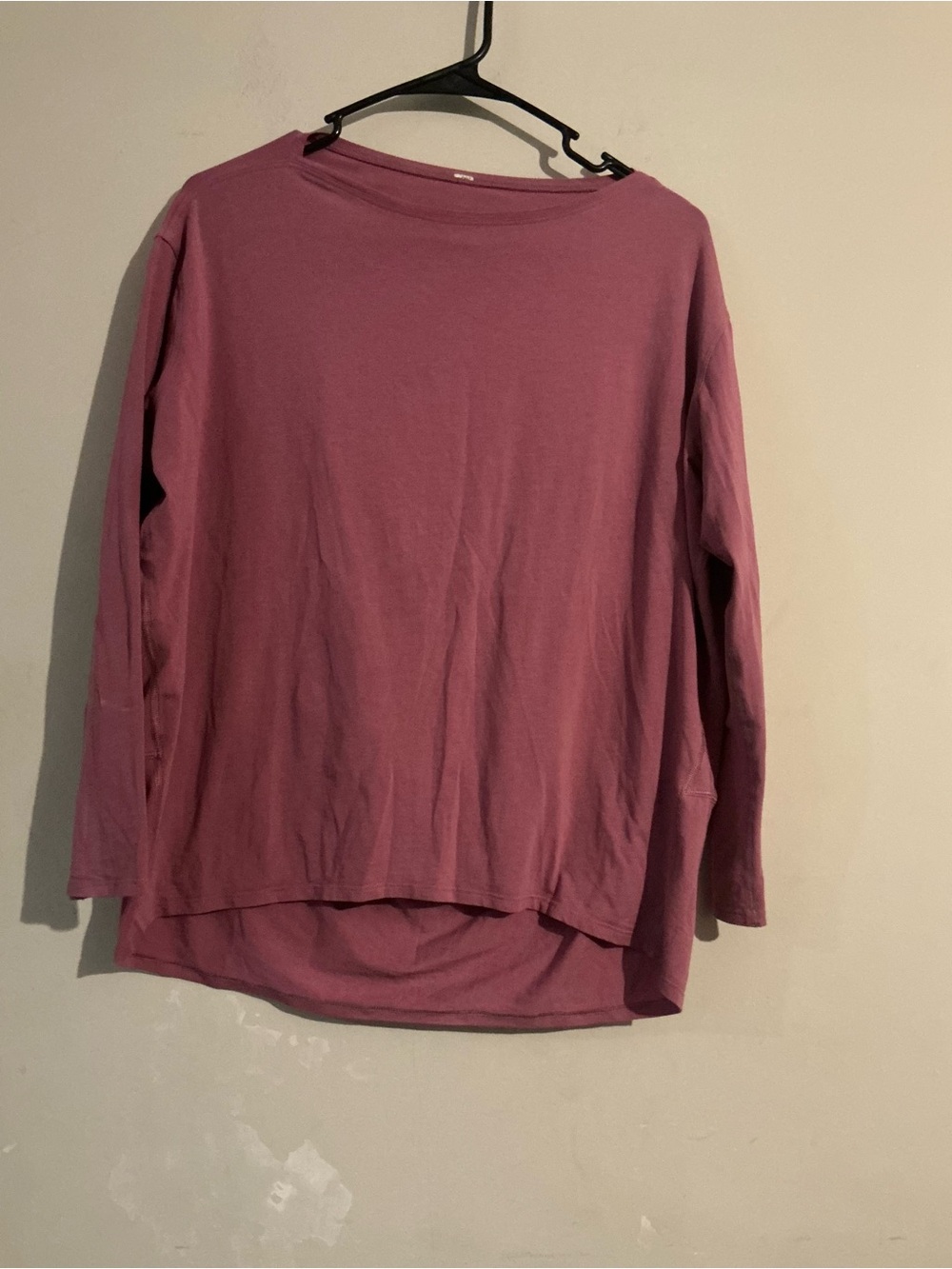 lululemon athletica Long Sleeve Relaxed Scoop-Hem Top - Dusty Rose